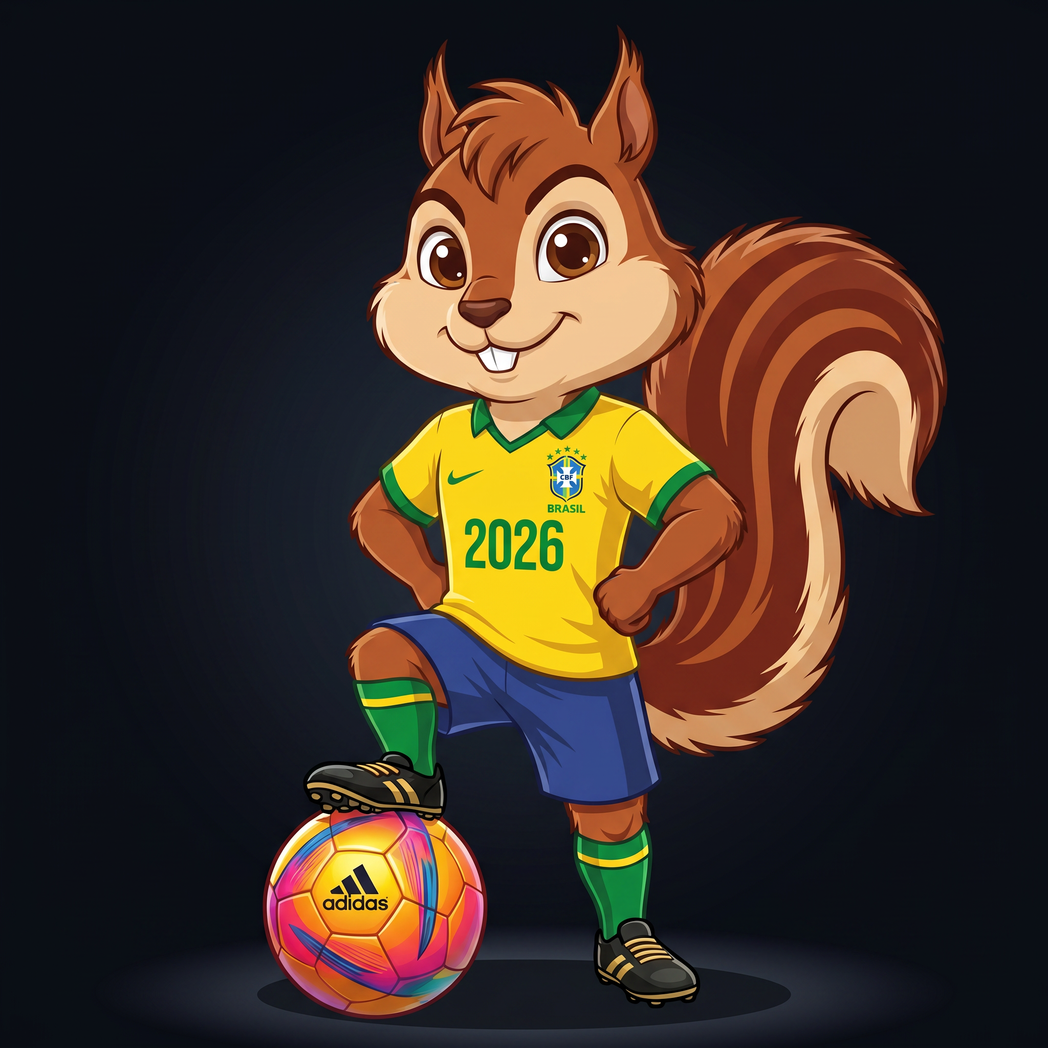 Mascote esquilo oficial da campanha da Kabana